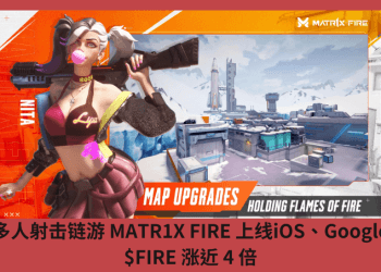 多人射擊鏈遊 MATR1X FIRE 上線iOS、Google，$FIRE 漲近 4 倍