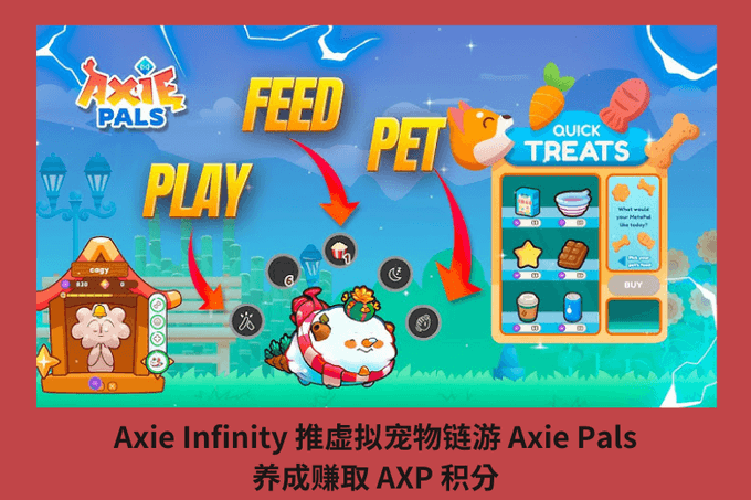 Axie Infinity 推虛擬寵物鏈游 Axie Pals，養成賺取 AXP 積分