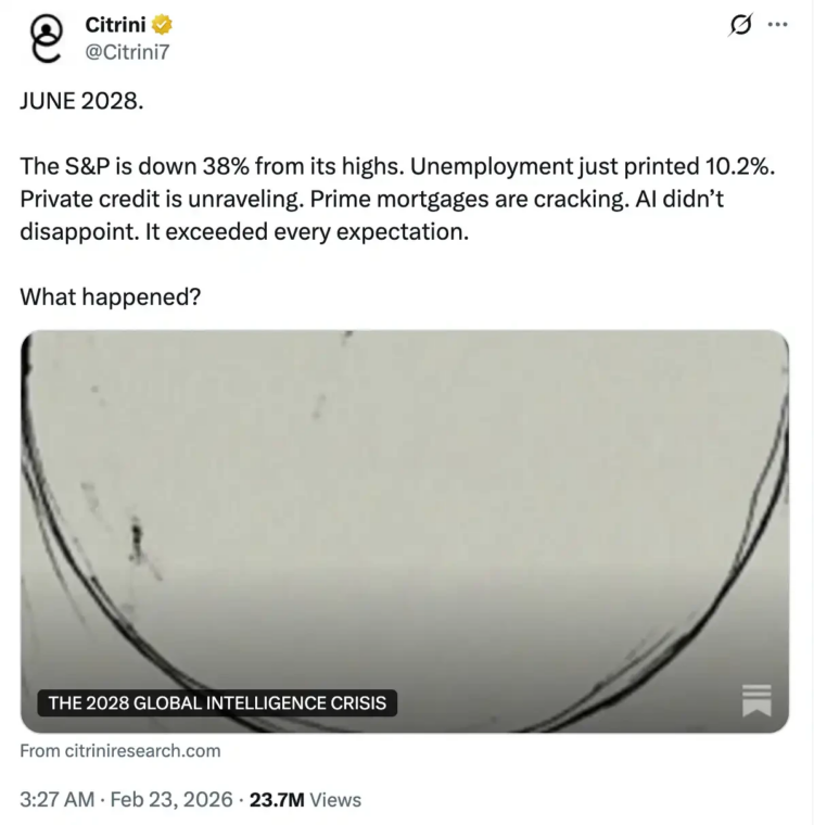 一份来自2028年的备忘录：AI将带来席卷世界的超级经济危机