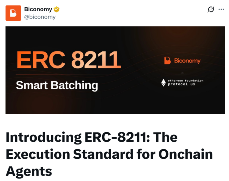 当钱包开始嵌入 AI Agent：ERC-8211 的新交互范式，为什么值得关注？